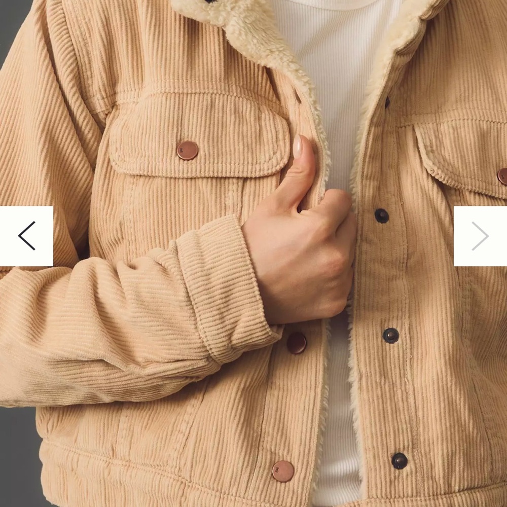 NWT Pilcro Corduroy Sherpa Jacket from Anthropologie. Sold Out!